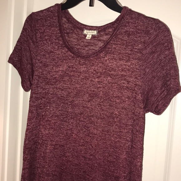 Hi-Low burgundy tunic top. NWOTs - Picture 3 of 4